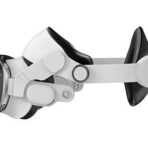 White VR Headset with Adjustable Straps compatible with Apple Vision WP1374